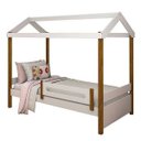 Ver imagem 2 de Cama de Solteiro Casinha Montessoriana Elis Branco e Mel