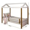 Cama de Solteiro Casinha Montessoriana Elis Branco e Mel - 4