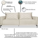 Ver imagem 3 de Sofa Living 2 Lugares Nori 180cm Veludo Deluxe 2221 Ezz