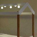 Ver imagem 3 de Cama Casinha Infantil com Led Montessoriana Elis Divaloto Branco e Mel
