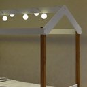 Ver imagem 3 de Bicama Infantil Montessoriana Led Elis Branco e Mel Marrom