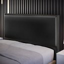 Ver imagem 3 de Cabeceira Box Casal King Com Tachas 195 cm Vicenza L02 Facto Preto Metalizado - Lyam Decor