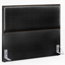 Ver imagem 1 de Cabeceira Box Casal King Com Tachas 195 cm Vicenza L02 Facto Preto Metalizado - Lyam Decor