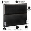 Ver imagem 4 de Cabeceira Box Casal King Com Tachas 195 cm Vicenza L02 Facto Preto Metalizado - Lyam Decor