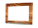 Ver imagem 1 de ESPELHO PARA BANHEIRO COM PRATELEIRA 60CM X 45CM MADEIRA NOGUEIRA