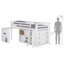 Ver imagem 4 de Cama Alta Infantil/Juvenil Multifuncional Roxy Iii com Cômoda e Prateleiras