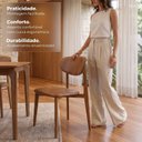 Ver mais imagens de Kit com 2 Cadeiras para Sala de Jantar Estofadas em Madeira Maciça Cloe Yescasa