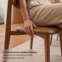 Ver imagem 6 de Kit com 2 Cadeiras para Sala de Jantar Estofadas em Madeira Maciça Cloe Yescasa