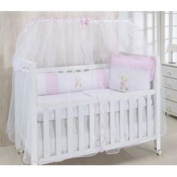 Mosquiteiro Para Berço americano Rosa Bebe - 1