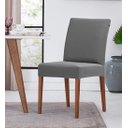 Ver imagem 1 de Jogo com 2 Capas de Cadeira em Malha Helanca Adomes Cinza