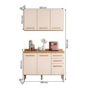 Ver imagem 3 de Conjunto de Cozinha Amore 6 Portas 2 Gavetas MDF 120cm Branco