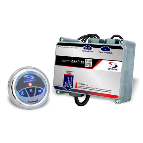 Sistema de Iluminação para Banheira/spa Sinapse Cromoled, 127v, 3 Pontos de Luz Cromados