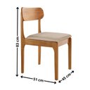 Ver imagem 2 de Kit com 2 Cadeiras em Madeira Maciça Bellini Marrom/Off White/Imbuia