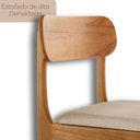 Ver imagem 6 de Kit com 2 Cadeiras em Madeira Maciça Bellini Marrom/Off White/Imbuia