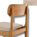 Ver imagem 5 de Kit com 2 Cadeiras em Madeira Maciça Bellini Marrom/Off White/Imbuia