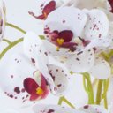 Ver imagem 3 de Arranjo de Orquídeas Brancas e Vinho de Silicone em Vaso Nude