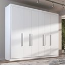 Ver imagem 2 de Guarda Roupa Valencia Casal 6 Portas - Quarta Divisão - Branco