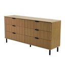 Ver imagem 3 de Cômoda Ditália 6 Gavetas Dm-240 Cor:riviera