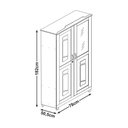 Ver imagem 2 de Guarda Roupa Solteiro com Espelho 1243c Cobre 2 Portas com Aplique Castanho Finestra