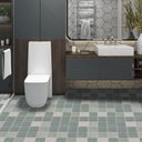 Ver imagem 5 de Adesivo Vinilico Lavavel para Piso Textura Terrazzo Verde 500x60cm