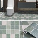 Ver imagem 2 de Adesivo Vinilico Lavavel para Piso Textura Terrazzo Verde 500x60cm