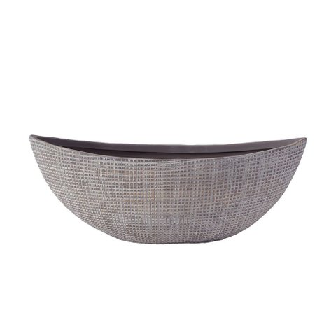 Vaso Decorativo de Cerâmica Cinza 14cm Ao0011 Btc