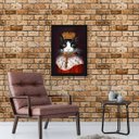 Ver imagem 2 de Quadro Meu Gato Rei 33x24cm - com vidro:Madeira branca
