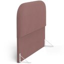 Ver imagem 5 de Cabeceira Cama Box Casal 140cm Lanna com Puff Recamier Doha W01 Suede Rosê - Lyam Decor
