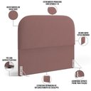 Ver imagem 7 de Cabeceira Cama Box Casal 140cm Lanna com Puff Recamier Doha W01 Suede Rosê - Lyam Decor