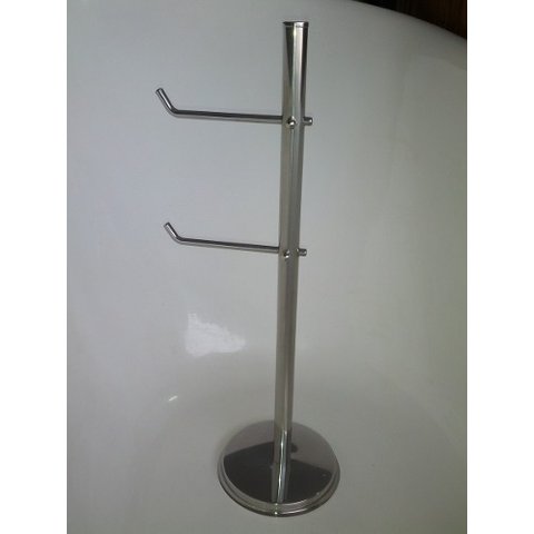 Papeleira De Chão Com Reserva Em Inox Ideal P/ Lavabo