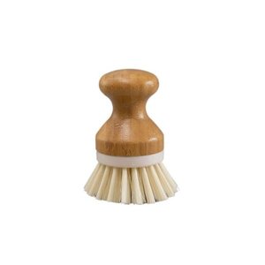 Escova de Limpeza Redonda com Pegador de Bambu