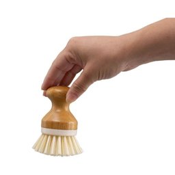 Escova de Limpeza Redonda com Pegador de Bambu - 5