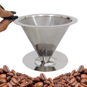 Coador Filtro Café Permanente em Aço Inox sem Papel 103