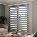 Ver imagem 1 de Persiana Rolô Double Vision com Barra Niveladora Crisdan 2,00 Largura X 1,60 Altura Cinza