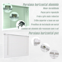 Ver mais imagens de Persiana Horizontal 25mm Alumínio Crisdan sem Furos Aparente Largura 1,80 X 1,30 Altura Prata