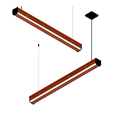 Luminária Pendente Led Jade 36w, Madeira Maciça de Demolição