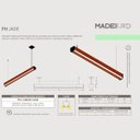 Ver imagem 6 de Luminária Pendente Led Jade 36w, Madeira Maciça de Demolição