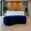 Ver imagem 1 de Puff Feijão Orgânico Moderno 100cm Escultural Suede Curvo