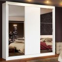 Ver imagem 1 de Guarda-Roupa Casal Madesa Mônaco 3 Portas de Correr com Espelhos Branco Cor:Branco