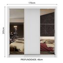 Ver imagem 3 de Guarda-Roupa Casal Madesa Mônaco 3 Portas de Correr com Espelhos Branco Cor:Branco