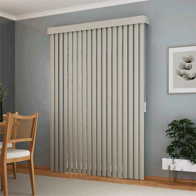 Persiana Vertical em Pvc com Bando Crisdan Largura 1,35 X 1,35 Altura Cinza - 1