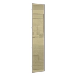 Porta para Closet com Vidro Reflecta Bronze 50cm com Puxador Perfil Champagne Luciane Móveis - 1