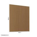 Ver imagem 4 de Rack com Painel Ripado TV 60 Polegadas Planejado 160x180cm Aruá CabeCasa MadeiraOriginals Marrom