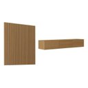 Ver imagem 2 de Rack com Painel Ripado TV 60 Polegadas Planejado 160x180cm Aruá CabeCasa MadeiraOriginals Marrom