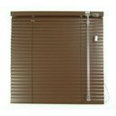 Ver imagem 1 de Persiana Horizontal 25mm Alumínio Crisdan sem Furos Aparente Largura 1,35 X 1,35 Altura Chocolate