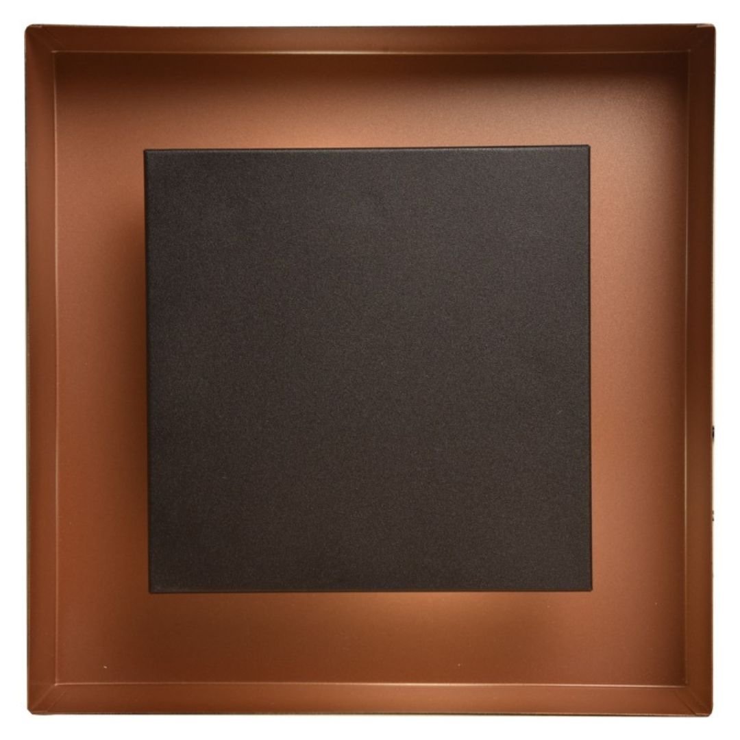 Plafon Sobrepor Preto Com Cobre 40x40 Refletor - 4