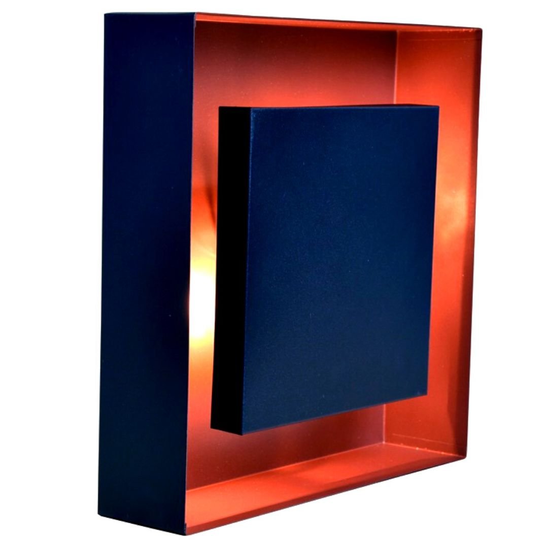 Plafon Sobrepor Preto Com Cobre 40x40 Refletor