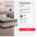 Ver imagem 2 de Colchão Queen e-Shop Casa D33 One Face - 17x158x198cm - Suede Cinza