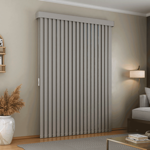 Persiana Vertical em Tecido com Bando Crisdan Largura 1,90 X 2,30 Altura Cinza