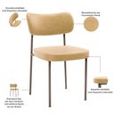 Ver imagem 4 de Kit 08 Cadeiras Estofadas para Sala de Jantar Melina Base Arena L02 Couríssimo Fendi - Lyam Decor